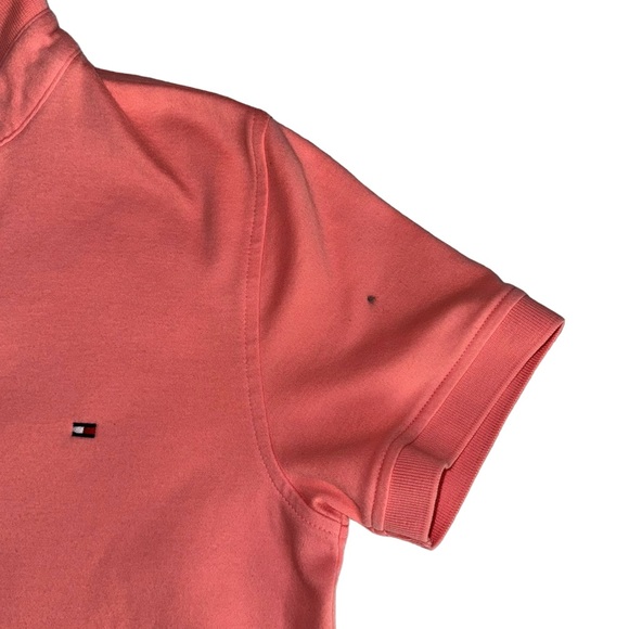 Tommy Hilfiger Mens Small Polo Shirt In Pink Salmon - Picture 5 of 6